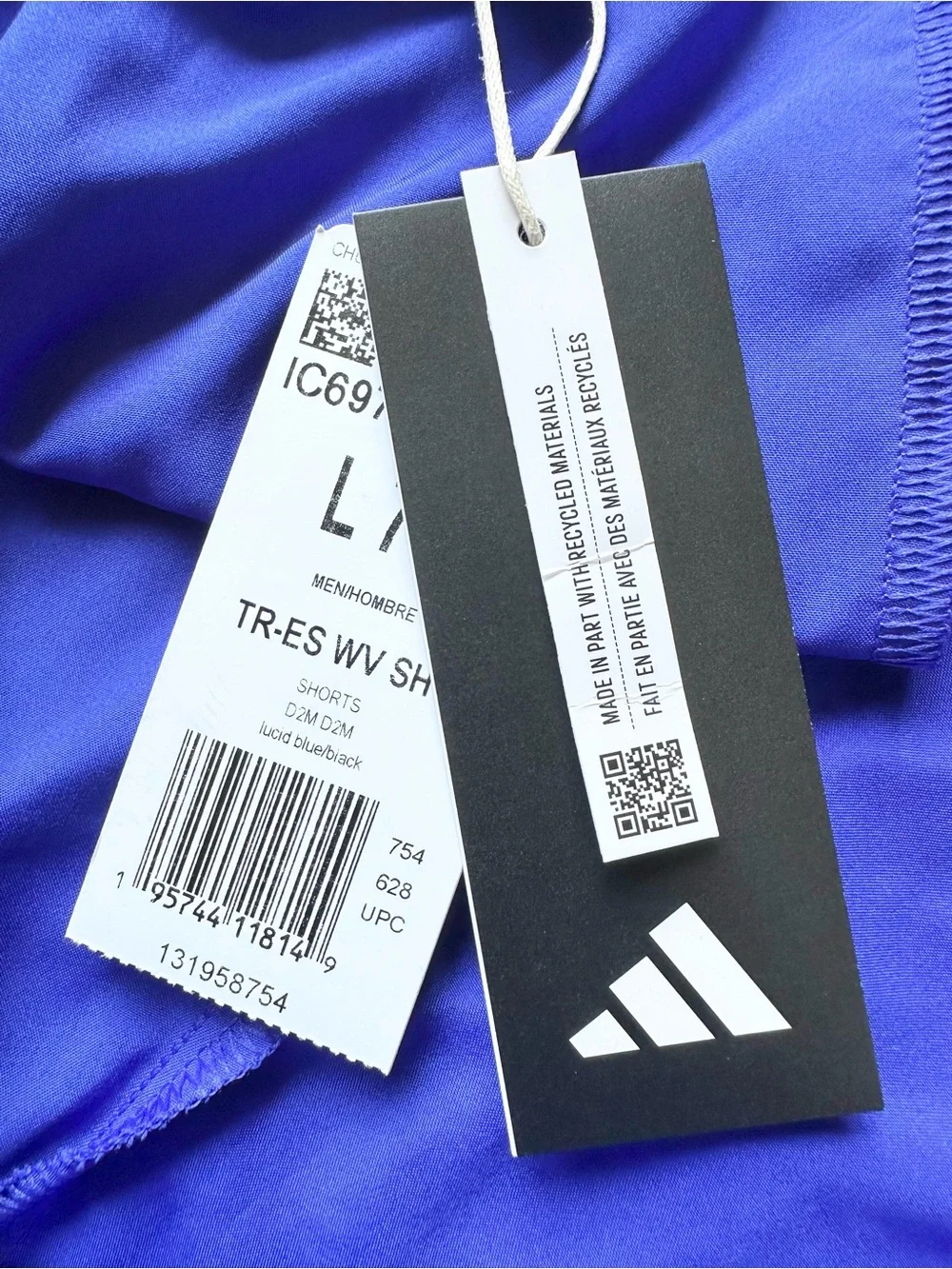 🆕Adidas Men’s Blue Essentials Active Athletic Gym Training Shorts